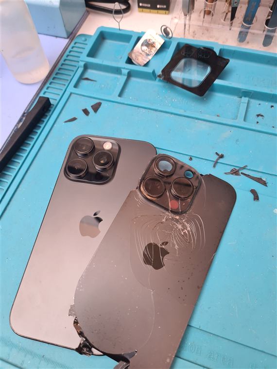 iPhone back glass repair on the CCFix workbench