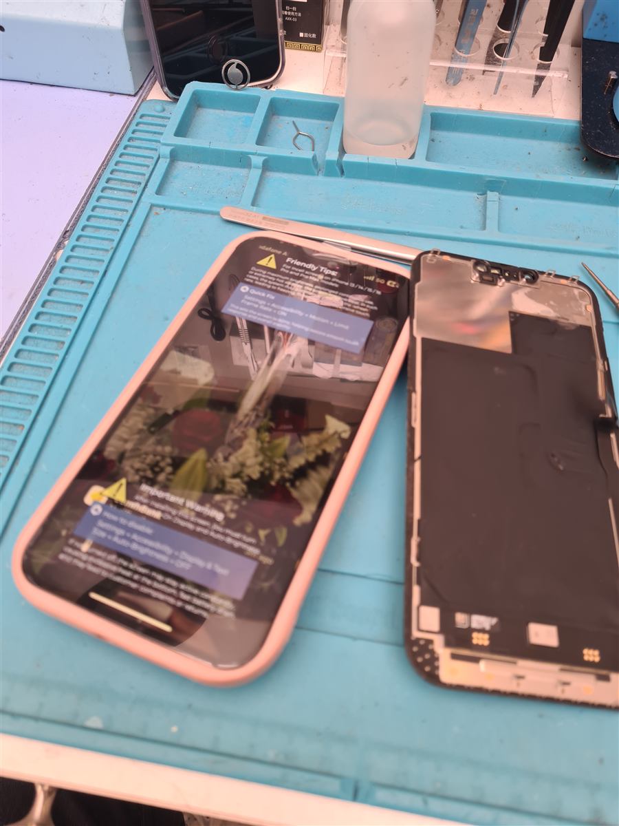 iPhone 13 Pro Max replacement display fitted on the CCFix bench