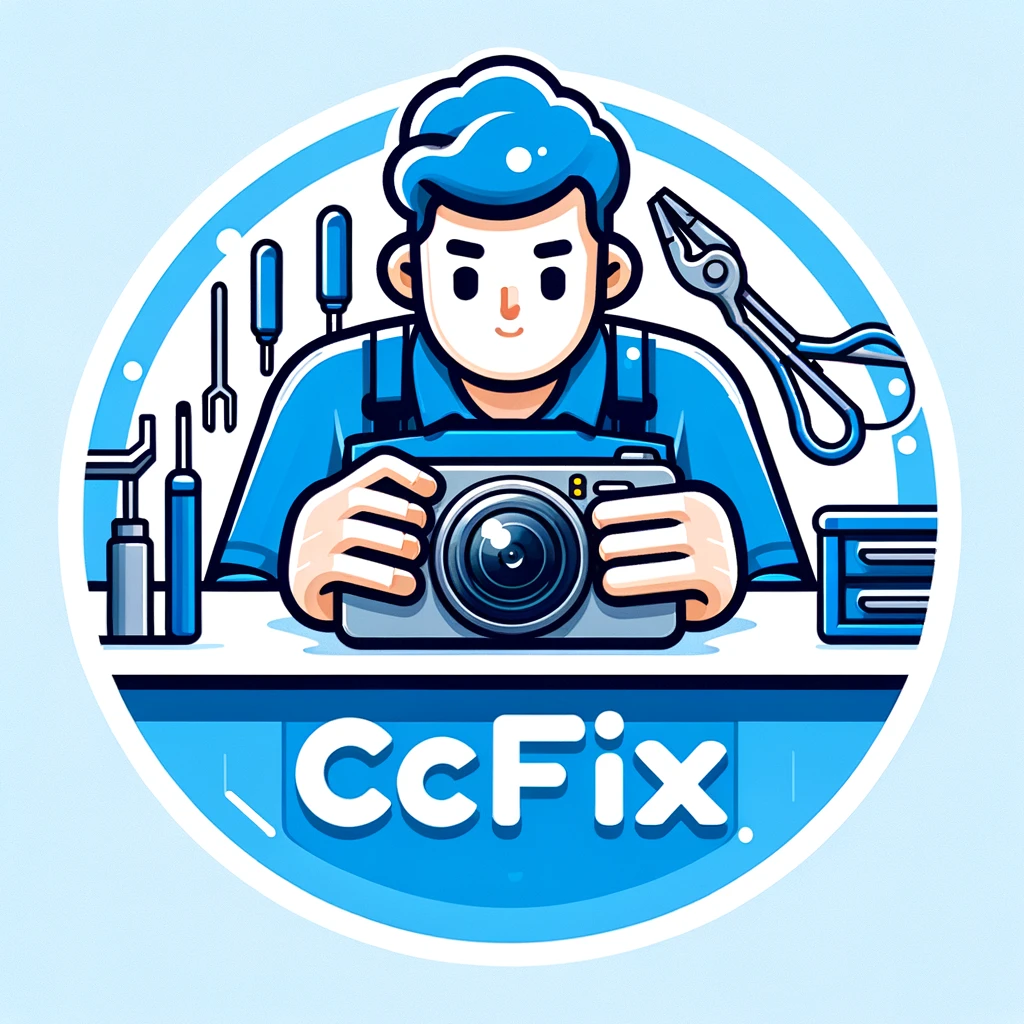 CCFix technician repairing a Samsung Galaxy camera in a modern repair shop, demonstrating professionalism and expertise in mobile device repair.